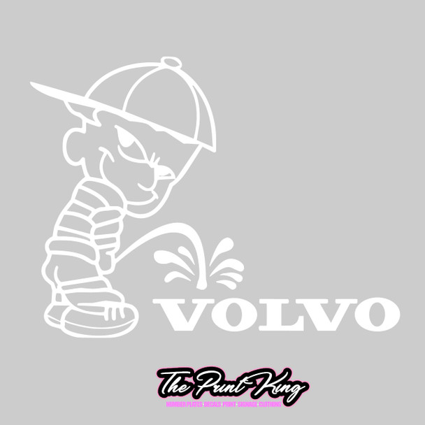 No Volvo Decal 200mm White