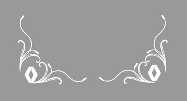 Renault Window Graphics Renault Corner Window Decals (Pair) - THE PRINT KING