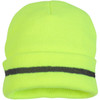 Beanie Skull Cap - Reflective Hat Safety Green 12ct Pack