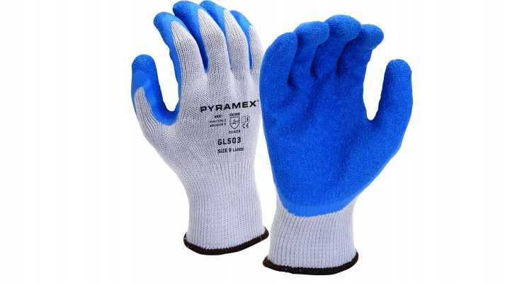 Pyramex GL503 Premium Latex Dipped Gloves_120 pairs/case_S-XXL 