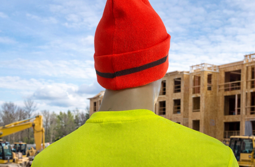 Beanie Skull Cap - Reflective Hat Orange RH120