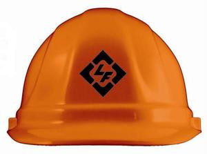 LF Logo OMEGA II Hard Hat (12ct case) Made in the USA! Orange - Ratchet Suspension
