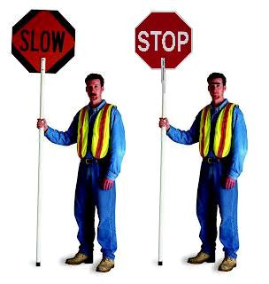 Traffic Paddle Set 18" Stop/Slow - High Intensity Prismatic HIP