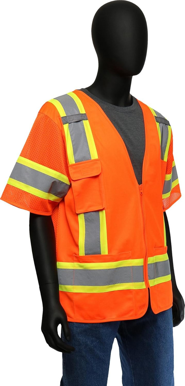 West Chester Class 3 Orange Two-Tone Surveyor Safety Vest _XX-Large