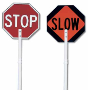 24" aluminum stop/slow heads mounted on 1 1/4" pvc