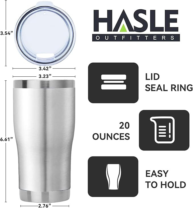 Stainless Steel 20oz Drink Tumbler Engraved LF logo - Black