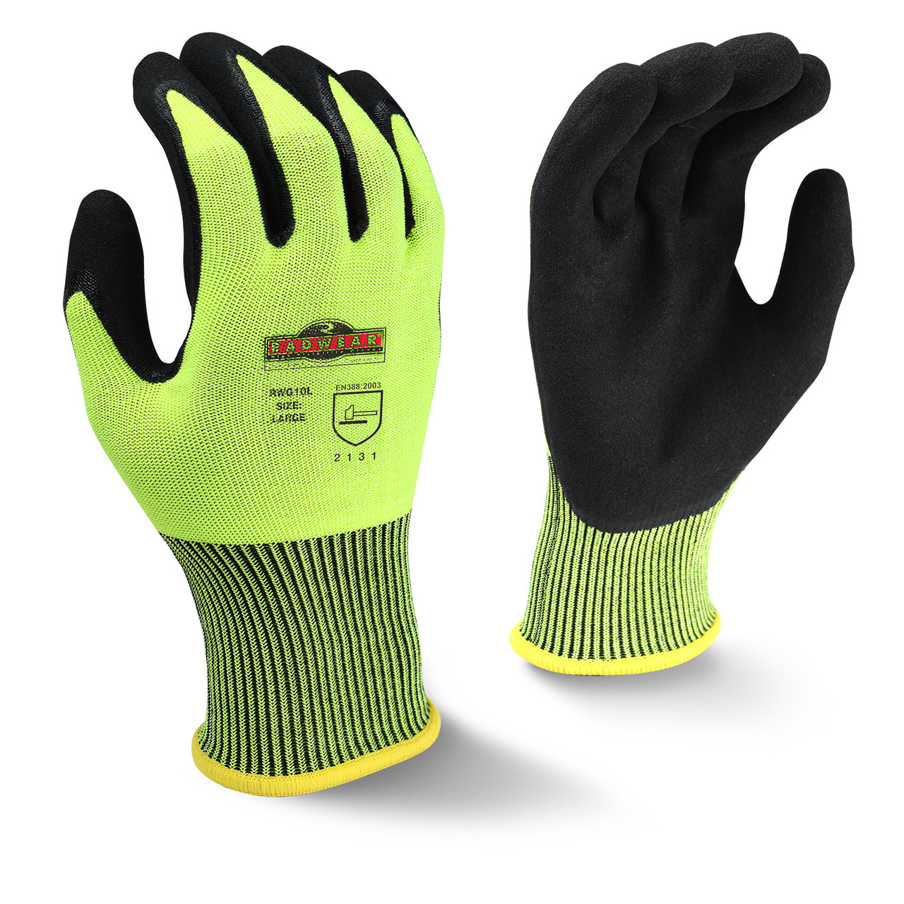Radians RWG10 Hi-Viz Knit Dip Gloves X-Large
