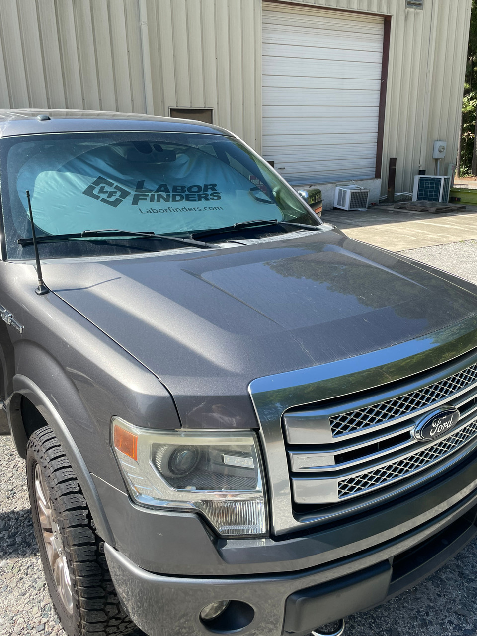 Foldable Car Sun Shade_Gray_Extra Large_w/LF logo