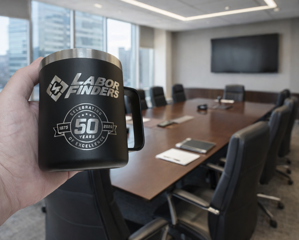 14oz Insulated Stainless Steel Coffee Mug with Lid and LF Logo