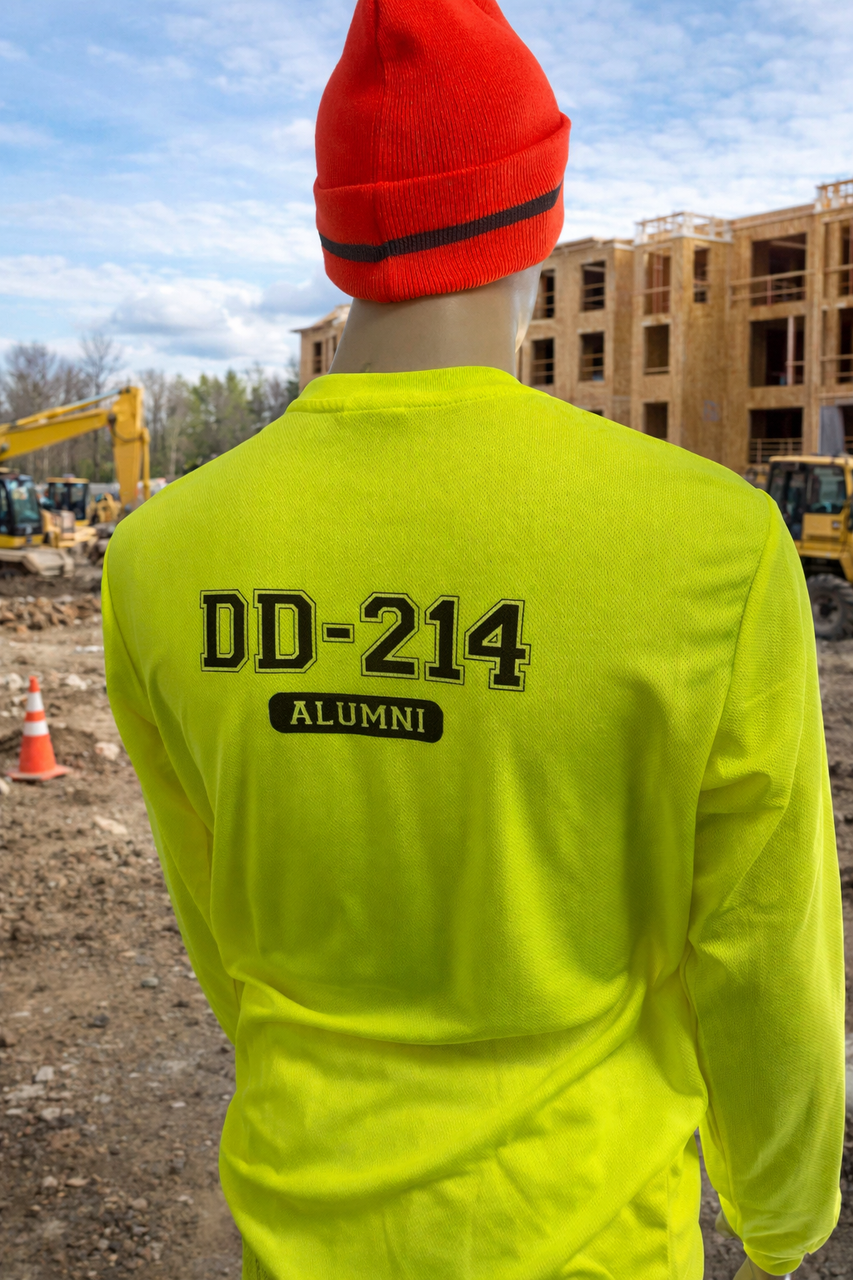 DD-214 Alumni Safety Green Long Sleeve