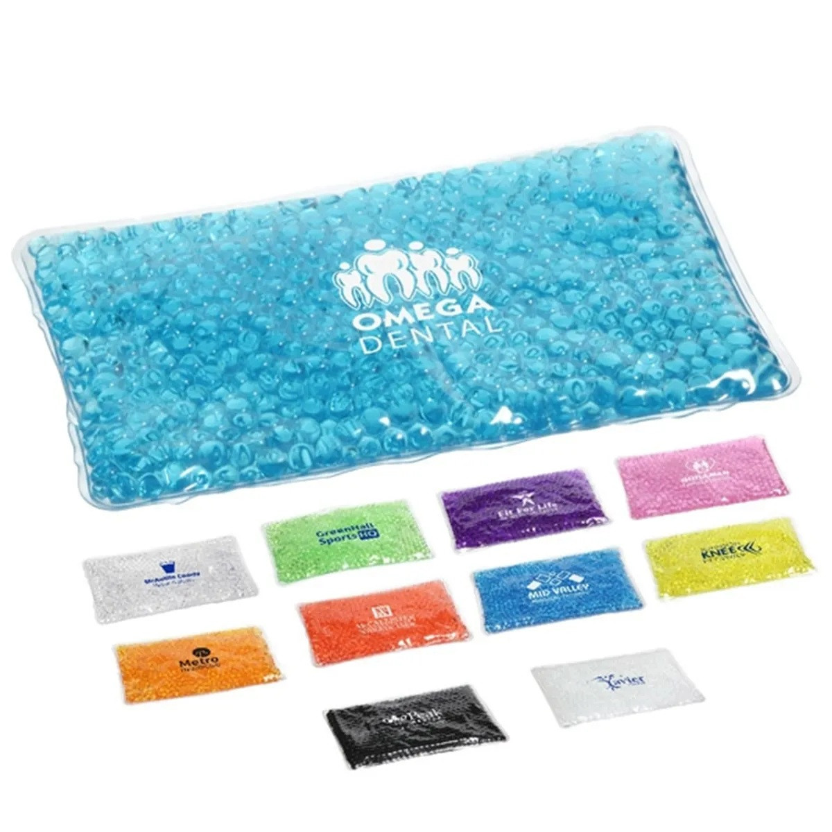 Rectangle Aqua Pearls Hot/Cold Ice Pack_1,000 minimum