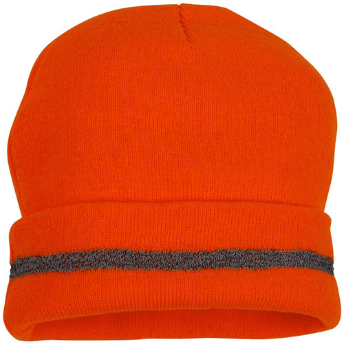 Beanie Skull Cap - Reflective Hat 144ct Case  - Orange