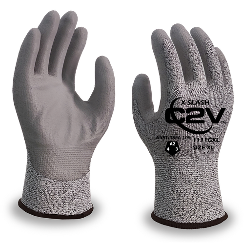 Cut Level A2 HPPE Dipped Palm Gloves by C2V - 144ct Case 