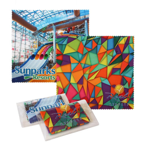 Sublimated Microfiber Cleaning cloth w/Case_250 minimum