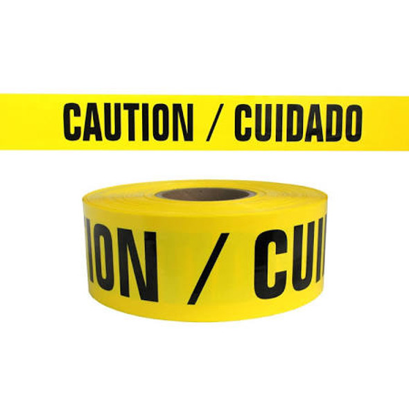 Caution Tape 2.4 mil 1000ft roll English/Spanish 