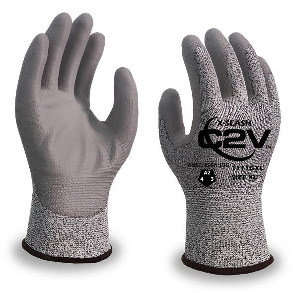 Cut Level A2 HPPE Dipped Palm Gloves by C2V - 144ct Case 
