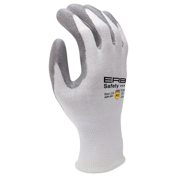 Cut Level A2 HPPE Dipped Palm Gloves by ERB - 12 Pair Medium