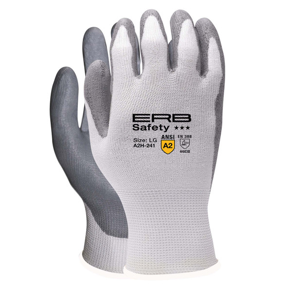Cut Level A2 HPPE Dipped Palm Gloves by ERB - 12 Pair Medium