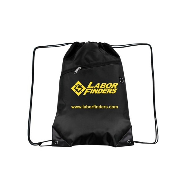 LF logo Drawstring Backpack W/Zipper Pocket