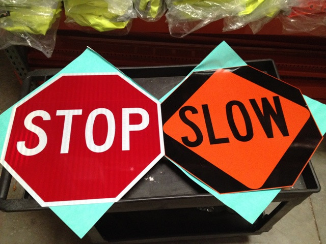 Stop Slow 24 Inch HI Intensity Prismatic Sign Head - eProcur.com an MCD ...