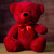 14" Luxury Bear- Strawberry Red