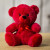 9" Luxury Bear- Strawberry Red