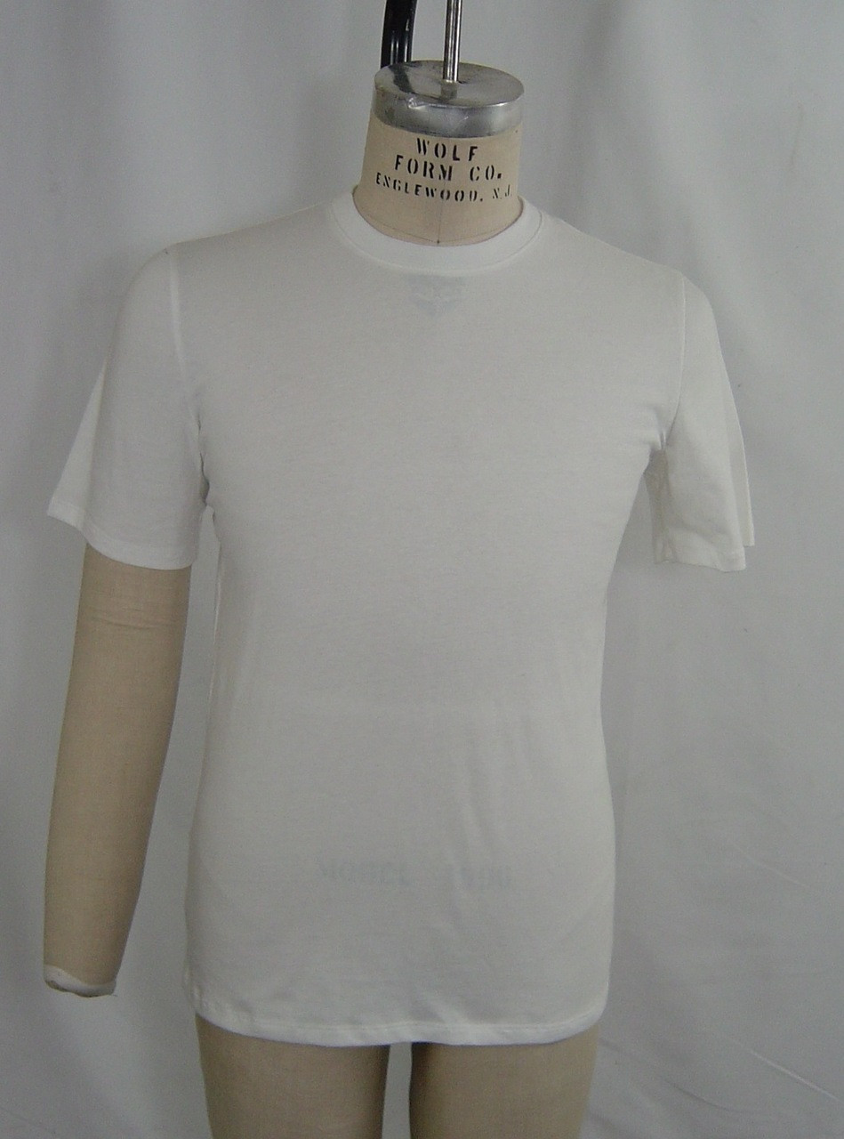 Men's Plain White Scoop Neck T-shirt HIGH QUALITY slim fit tees