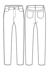 Womens High Waisted Jean sketch