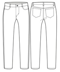 22001 W's Regular Straight Fit Jean sketch