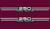 RD250A 1974 US Model Complete Decal Set