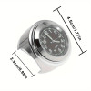 Universal Motorcycle Handlebar Mount Quartz Watch Aluminum Luminous Clock Shape Waterproof Dustproof