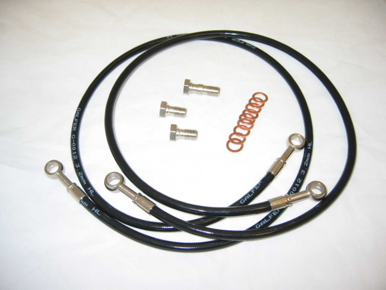 Yamaha RZ350 Front Brake Line Kit (2 Line race kit), RD350 YPVS, RD350LC