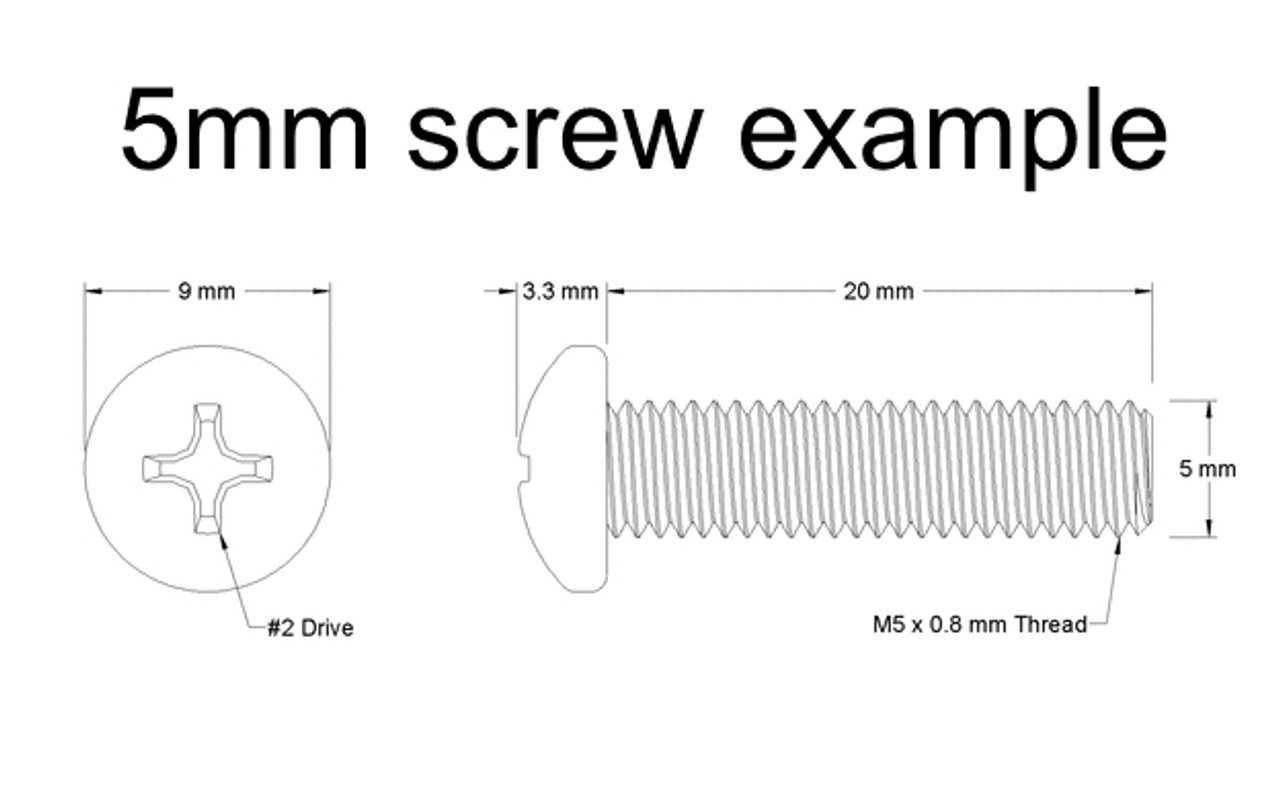 Pan Head Screw Chart