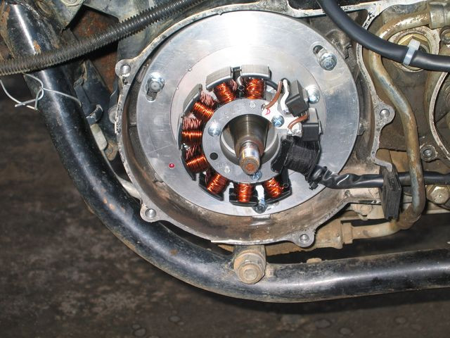 Stator Fitted, This is actually the 75 and up crank shaft