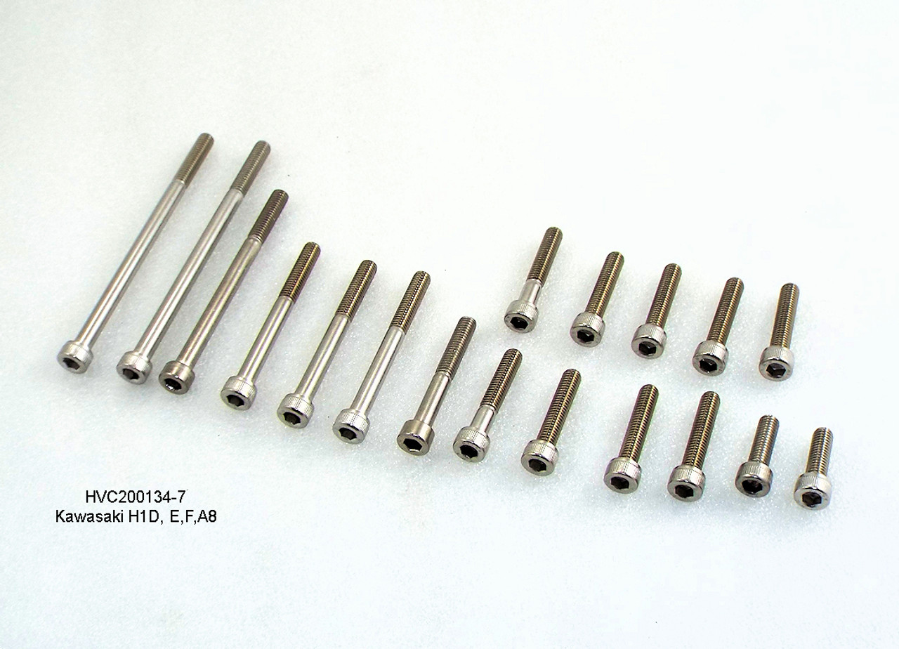 Kawasaki, H1, D,E,F,A8, Allen Head Engine Side Cover Bolt Kit