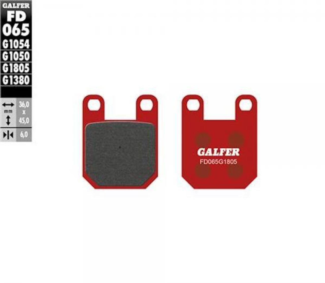 Galfer - Pads, Brake, FD065, G1805, Semi-Metallic Top Trial