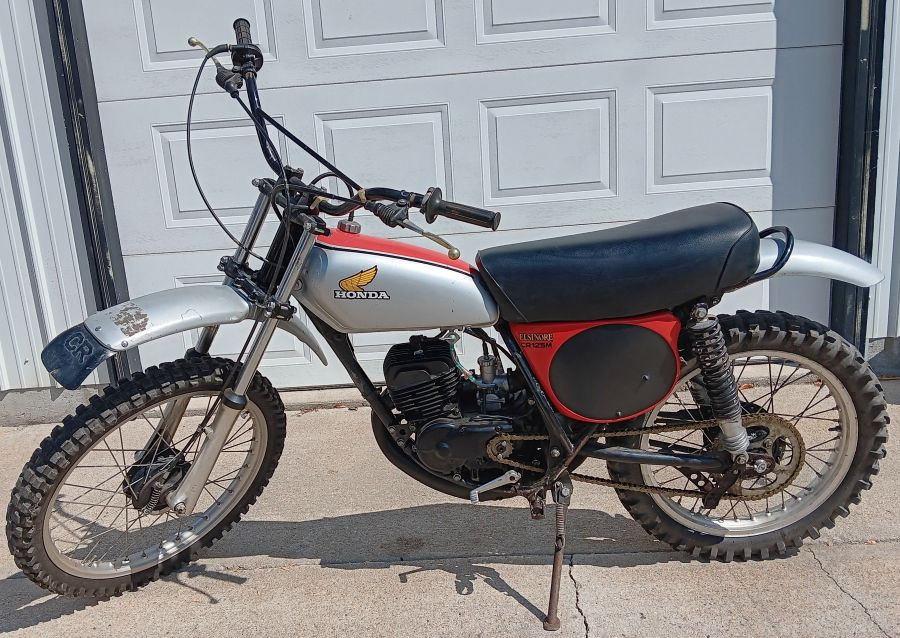 Honda CR 125 M Elsinore Motorcycles.  1978 and 1975 sold as a pair