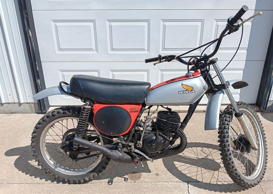 Honda CR 125 M Elsinore Motorcycles.  1978 and 1975 sold as a pair