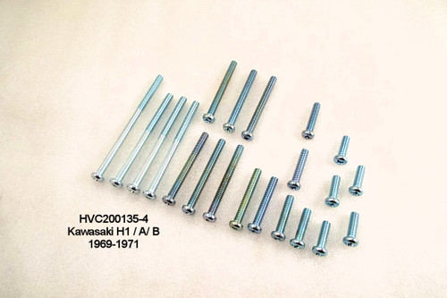 モカサク様・専用 Kawasaki, H1, A/B, Phillips Screw Engine Side Cover Kit, HVC200135-4,