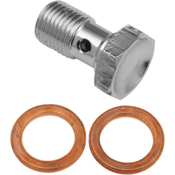 Brake Banjo Bolt. 10 x 1.00 Chrome. 