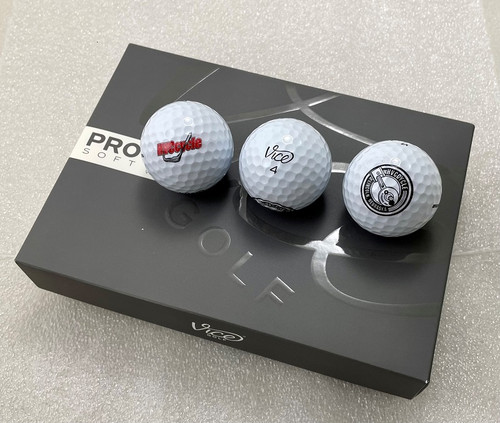 Golf Balls, Sleeve of 3 Vice Pro Soft. With HVCcycle logos