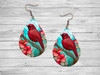 Red Cardinal Teardrop Earrings / 4 Designs / Red Cardinal / Birds / Bird Watching  / Outdoors / Jewelry / Earrings / Teardrop Earrings
