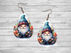 Gnome Teardrop Earring / Red Cardinal / Gnomes  / Outdoors / Jewelry / Earrings / Teardrop Earrings
