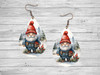Gnome Teardrop Earring / Red Cardinal / Gnomes  / Outdoors / Jewelry / Earrings / Teardrop Earrings