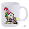 Gnome Hippie  with Flute Ceramic Coffee Mug