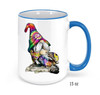 Gnome Hippie  with Flute Ceramic Coffee Mug