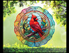 Stained Glass Cardinal  Wind Spinners / 10 Designs /Hanging Garden Spinner / Garden Decoration / Yard Decoration / Metal Wind Spinner