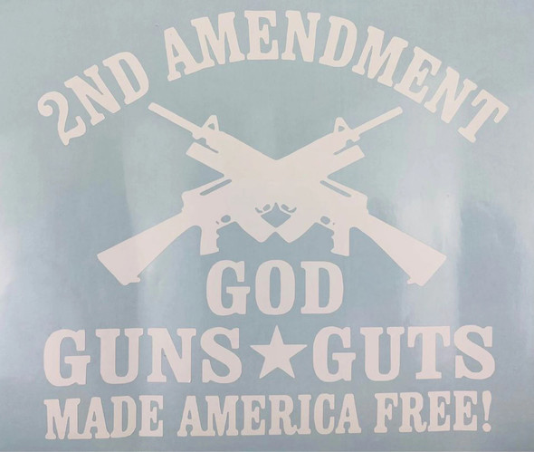 2nd Amendment  Vinyl Decal For Your Home, Car, Window, Electronics, Etc.