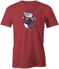 Kris Prather King Shark Cartoon Bowling Shirt - Red - brought to you by BuddiesProShop.com