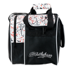 KR Strikeforce Rook 1 Ball Tote Bowling Bag - White/Black/Red Splash